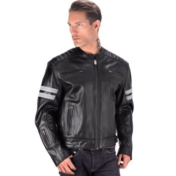 Viking Cycle Bloodaxe men’s Leather Motorcycle Jacket