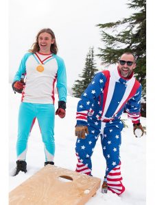 1. Men’s American Flag USA Ski Suit