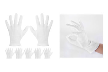 2. Mudder 6 Pairs Cotton Cosmetic Gloves