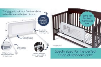4. hiccapop Convertible Crib Toddler Bed Rail Guard