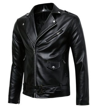 Benibos Men’s Leather Faux Jacket (The Classic Police Styles)