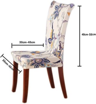 2. Jiuhong Stretch Removable Washable Short Dining Chair Protector Cover Slipcover