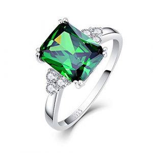 4. BONLAVIE Women’s 5.3ct Emerald Cut Engagement Ring