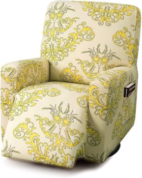 6. TIKAMI Recliner Slipcovers Stretch Printed Chair Covers