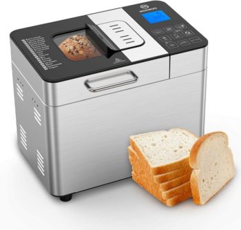 7. MOOSOO Bread Maker with Automatic Fruit Dispenser