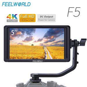 9. FEELWORLD F5 5Inch On-Camera Field DSLR Monitor